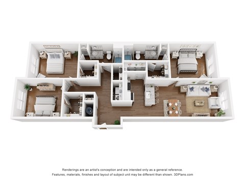 Floor plan for 3 beds, 3 baths, 1484 sqft